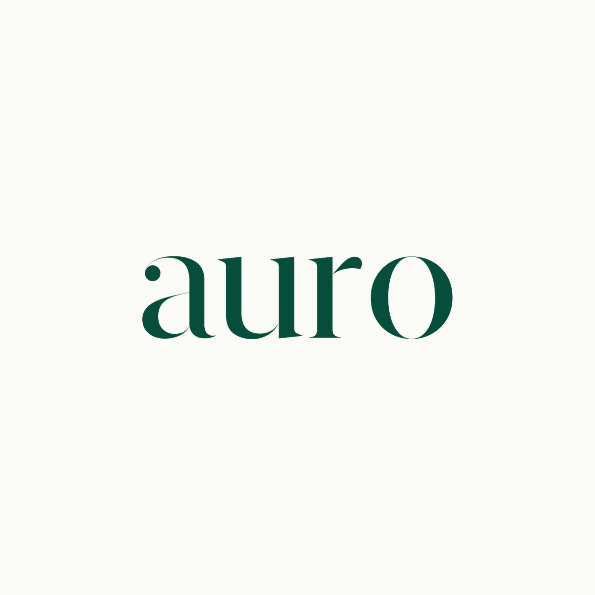 the auro wordmark on ivory