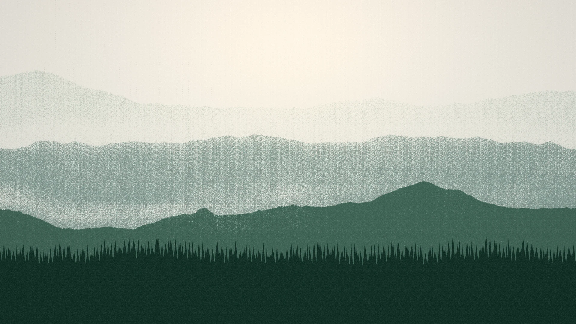 high ridges, brushed in gouache