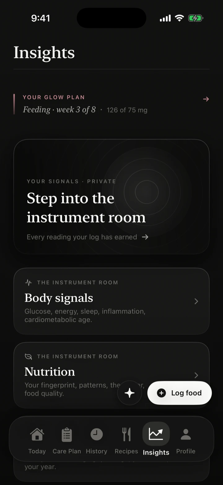 The instrument room hub in the auro member app